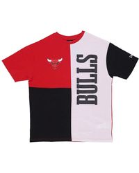 KTZ - Tops ,Veelkleurig ,Katoen Chicago Bulls Logo T-Shirt Rood/Zwart - Lyst
