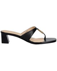 Guess - Schoenen ,Zwart ,Leer Yaiza Flip Flops - Lyst
