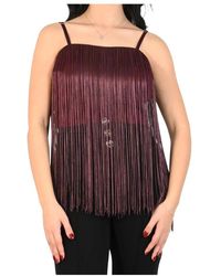 Rinascimento - Tops ,Rood ,Top Met Franjes - Lyst