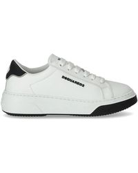 DSquared² - Sneaker bumper in pelle bianca con logo - Lyst
