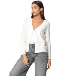 Kocca - Truien & Vesten ,Wit ,Chique Lange Mouwen Strik Cardigan - Lyst