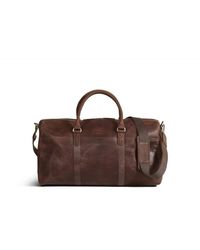 Howard London - Dunkelbraune Leder-Weekender Tasche - Lyst