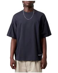 Carhartt - Tops ,Blauw ,Katoen/Link Script T-Shirt - Lyst