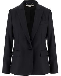 Stella McCartney Single Breast Tailored Jacket - Zwart