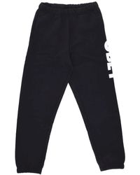 Obey - Broeken ,Zwart ,Katoen Zwarte Bold Trainingsbroeken Fleece Trainingsbroek - Lyst