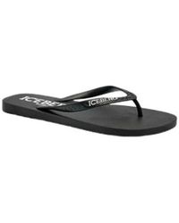 Iceberg - Minimalistische Flip-Flops Mit Vertikalem Logo - Lyst
