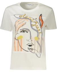 Desigual - Tops ,Veelkleurig ,Katoen Vilma T-Shirt Met Korte Mouwen - Lyst