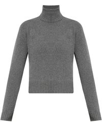 Ami Paris - Truien & Vesten ,Grijs ,Wol Casual Grijs Kasjmier Wol Trui - Lyst