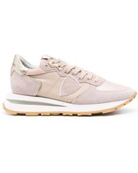 Philippe Model - Schoenen ,Roze ,Leer Leren Tropez Sneakers - Lyst