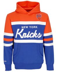 Mitchell & Ness - Hoodies & Sweatvesten ,Veelkleurig ,Katoen Nba Head Coach Hoodie Originele Teamkleuren - Lyst