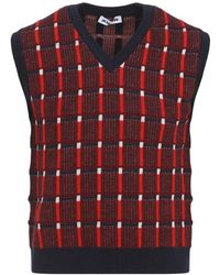 Jil Sander - Truien & Vesten ,Veelkleurig ,Wol Mouwloze Gebreide Vest - Lyst