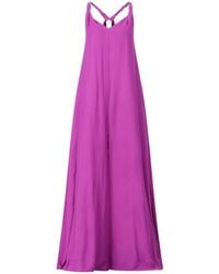Patrizia Pepe - Elegantes Maxikleid Mit Schlitz - Lyst