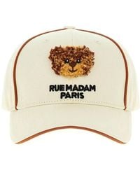 Rue Madam - Faux Fur Logo Hoed Accessoire - Lyst