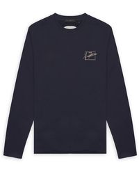 Aspact - Tops ,Blauw ,District Ls Tee - Lyst