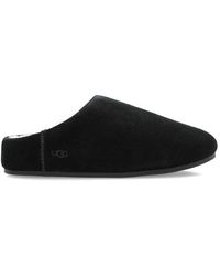 UGG - Schwarze Wildleder Schaffell Slip-On Schuhe - Lyst