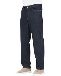 SELECTED - Jeans ,Blauw ,Denim Donkerblauwe Denim Jeans - Lyst