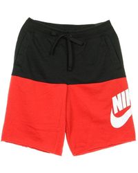 Nike - Alumni club shorts schwarz/rot/weiß - Lyst