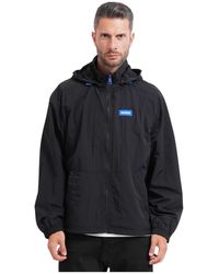 HUGO - Hooded Full-Zip Jacket With Chest Logo - Lyst