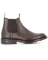 Tricker's - Braune chelsea flache schuhe espresso - Lyst