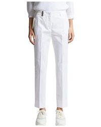 Peserico - Leichte Baumwollsatin-Zigarettenhose - Lyst