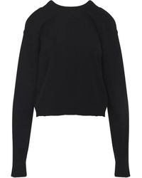 Maison Margiela - Wool Crewneck Sweater With Signature Stitching - Lyst
