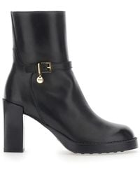 Tod's - Stiefeletten Mit Gummisohle Und 5 Cm Absatz Schwarz Damen - Lyst