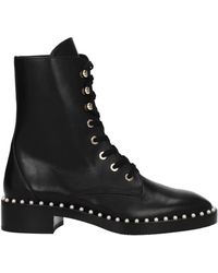 Stuart Weitzman - Vintage Perlen Leder Stiefeletten - Lyst