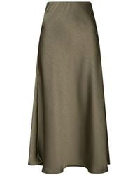 Neo Noir - Elegante Satijnen Rok Koud Groen - Lyst