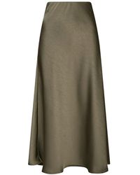 Neo Noir - Elegante Satijnen Rok Koud Groen - Lyst