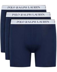 Ralph Lauren - 3 stretch-boxershorts-set - blaues logo - Lyst