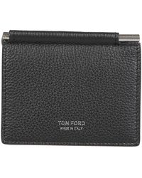 Tom Ford - Grain Leather Folding Money Clip Cardholder - Lyst