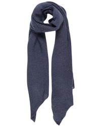 Pieces - Blauer texturierter gestrickter lurex schal - Lyst