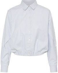 Ichi - Overhemden ,Blauw ,Gestreept Shirt - Lyst