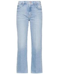 Mother - Jeans denim lavados azul claro - Lyst