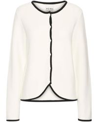 Ichi - Truien & Vesten ,Wit ,Ca Strik Cardigan - Lyst