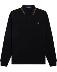 Fred Perry - Herren Langarm Polo Shirt in Regular Fit - Lyst