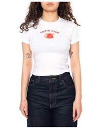 Levi's - Tops ,Wit ,Katoen Gr Essential Sporty Tee - Lyst