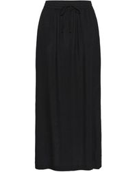 Kaffe - Rokken ,Zwart ,Linnen Zwarte Diepe Rok Met Elastische Taille - Lyst
