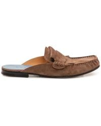 Marni - Wildleder-Sabot Mit Fransenbesatz - Lyst