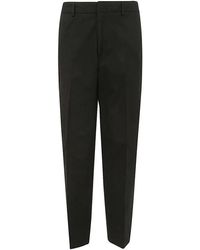 Jil Sander - Broeken ,Zwart ,Katoen Casual Fit Broek - Lyst