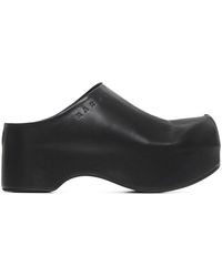 Marni - Schwarze leder clog-stil mules - Lyst