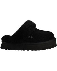 UGG - Schoenen ,Zwart ,Wol Disquette Slipper - Lyst
