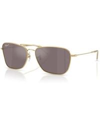 Ray-Ban - Stijlvolle Gepolariseerde Zonnebril Met Gouden Montuur - Lyst