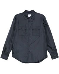 Aspesi - Overhemden ,Blauw ,Nylon Casual Shirt - Lyst