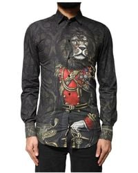 Dolce & Gabbana - Royal Pet Portrait Dress Shirt - Lyst