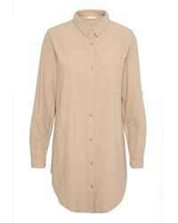 Kaffe - Klassisches sand shirt tunika top - Lyst