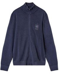 Aeronautica Militare - Baumwoll-pullover mit durchgehendem reißverschluss - Lyst