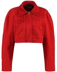 Jacquemus - Jassen ,Rood ,Denim La Veste De Nimes Meio Denim J - Lyst