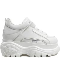 Buffalo - Schoenen ,Wit ,Leer Olie Leren Sneakers Wit Trendy Model - Lyst