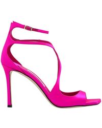 Jimmy Choo - Satin sandaletten mit absatz - Lyst